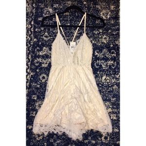 Nordstrom White Crocheted Romper
